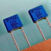 560pF 100VDC Wima FKP 2 polypropylene capacitor, each